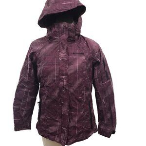 Womens Columbia Bugaboo Omni-Tech Purple 3 in 1 Winter Parka Coat Jacket Small S